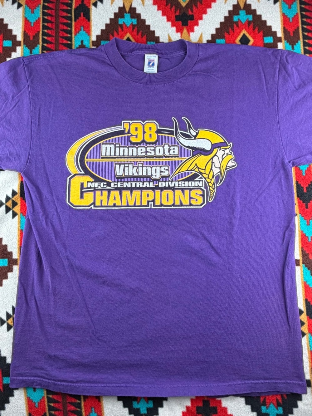 Vintage 1998 Minnesota Minnesota Vikings NFC Central Division Champions  XL